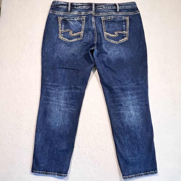 Silver Jeans Co Boyfriend Jeans Embroidered Back Pockets Women's Size 20 44x29 - Picture 12 of 14